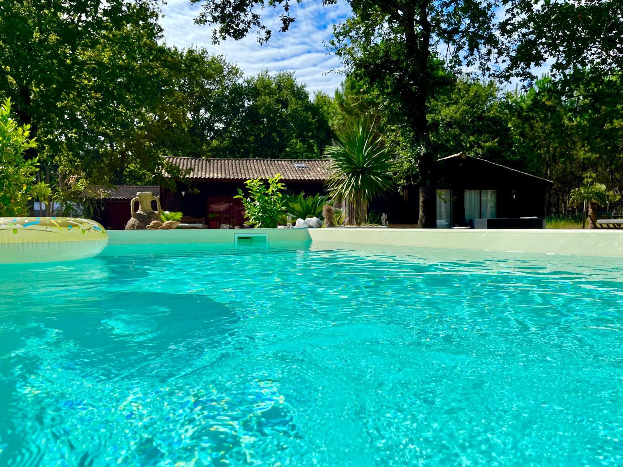 House De La Canopee, Swimming Pool, Lake, Forest, Large Garden And Wifi Hourtin Exteriör bild